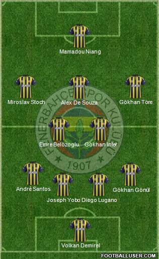 Fenerbahçe SK Formation 2012