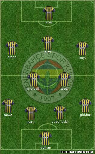 Fenerbahçe SK Formation 2012