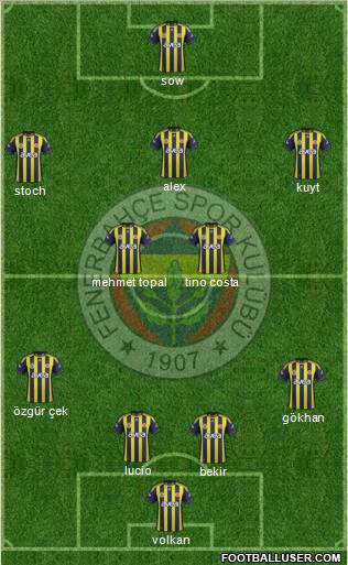 Fenerbahçe SK Formation 2012
