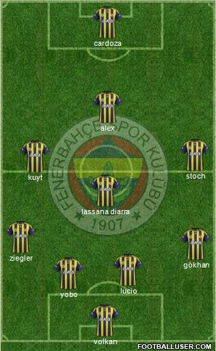 Fenerbahçe SK Formation 2012