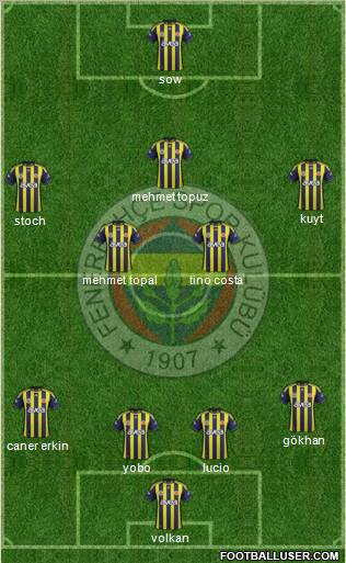 Fenerbahçe SK Formation 2012