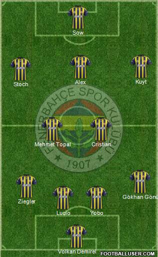 Fenerbahçe SK Formation 2012