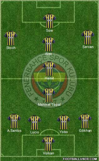 Fenerbahçe SK Formation 2012