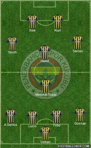 Fenerbahçe SK Formation 2012