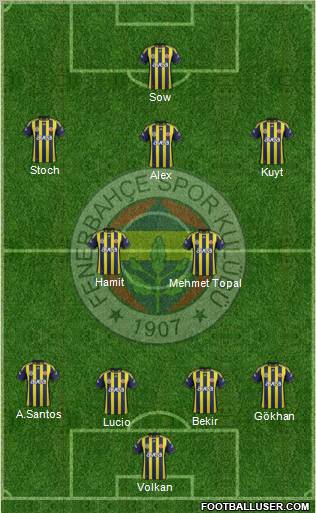 Fenerbahçe SK Formation 2012