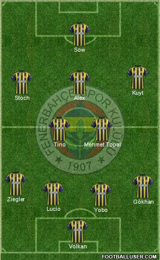 Fenerbahçe SK Formation 2012
