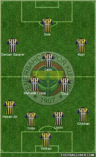 Fenerbahçe SK Formation 2012
