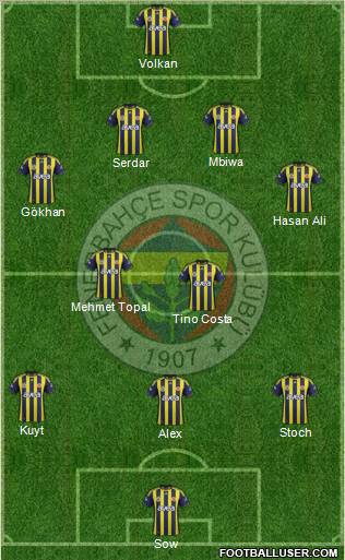 Fenerbahçe SK Formation 2012