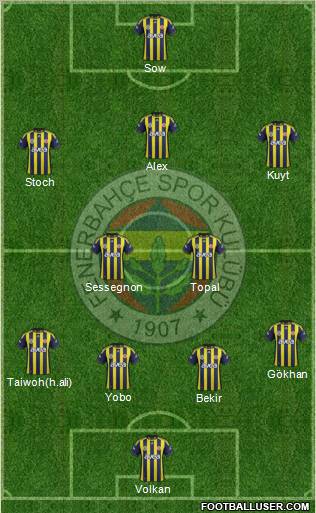 Fenerbahçe SK Formation 2012