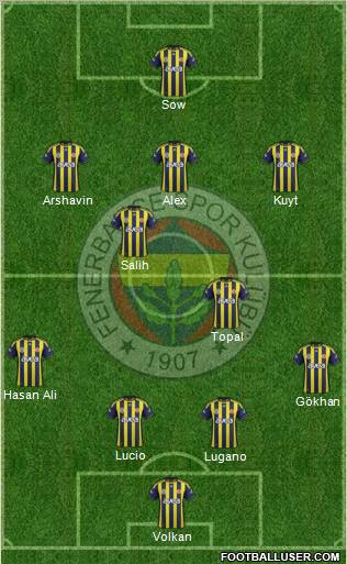 Fenerbahçe SK Formation 2012