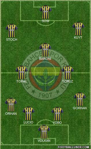 Fenerbahçe SK Formation 2012