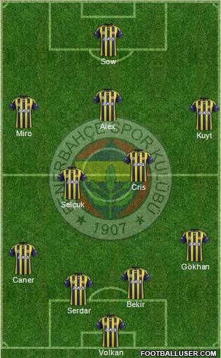 Fenerbahçe SK Formation 2012