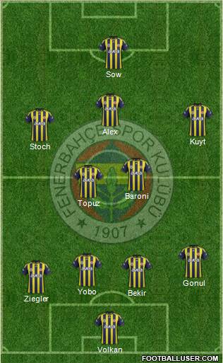 Fenerbahçe SK Formation 2012
