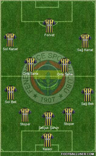 Fenerbahçe SK Formation 2012