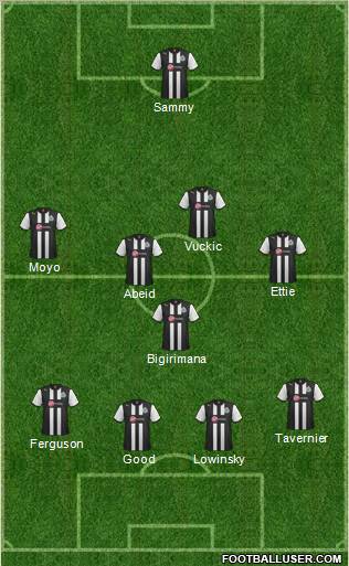 Newcastle United Formation 2012