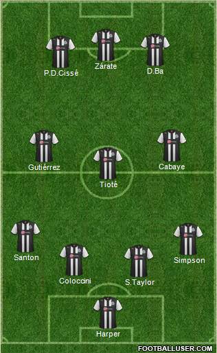 Newcastle United Formation 2012