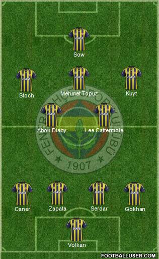 Fenerbahçe SK Formation 2012