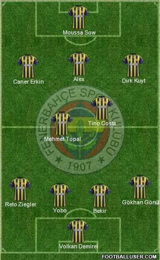 Fenerbahçe SK Formation 2012