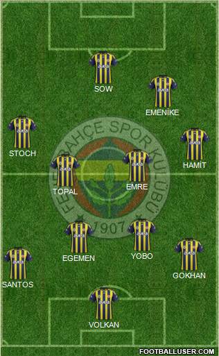 Fenerbahçe SK Formation 2012