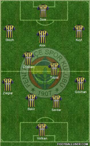 Fenerbahçe SK Formation 2012