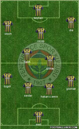 Fenerbahçe SK Formation 2012