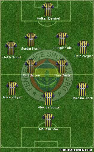 Fenerbahçe SK Formation 2012