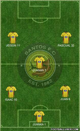 Santos Football Club Formation 2012