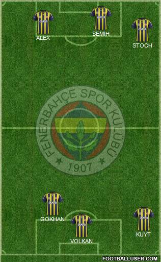 Fenerbahçe SK Formation 2012