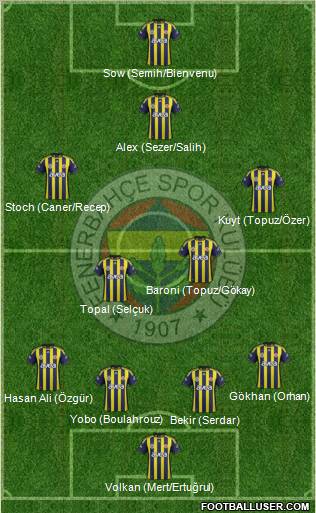 Fenerbahçe SK Formation 2012