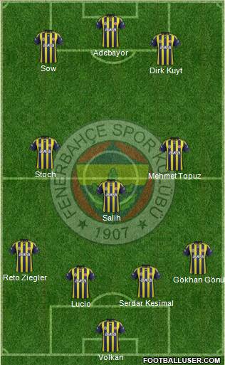 Fenerbahçe SK Formation 2012