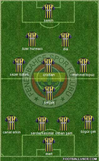 Fenerbahçe SK Formation 2012
