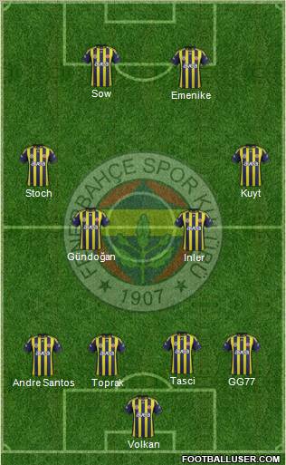 Fenerbahçe SK Formation 2012