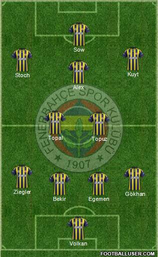 Fenerbahçe SK Formation 2012