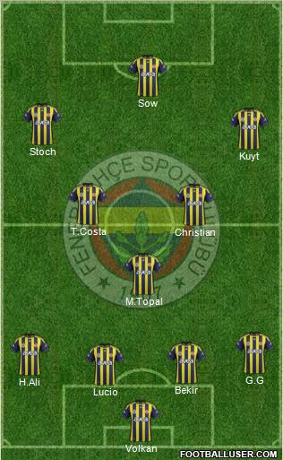 Fenerbahçe SK Formation 2012