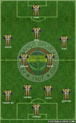 Fenerbahçe SK Formation 2012