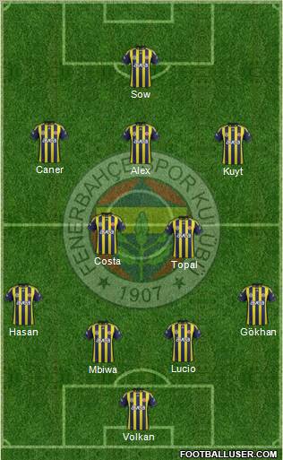 Fenerbahçe SK Formation 2012