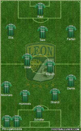 Club Deportivo León football formation