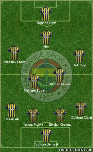 Fenerbahçe SK Formation 2012