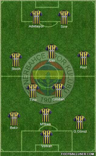 Fenerbahçe SK Formation 2012