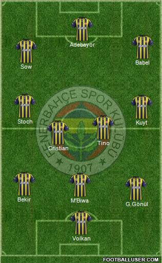 Fenerbahçe SK Formation 2012