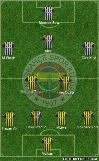 Fenerbahçe SK Formation 2012