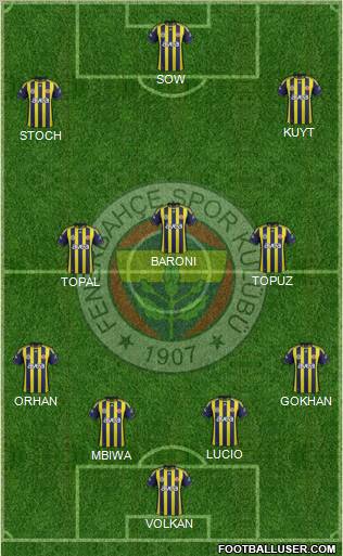 Fenerbahçe SK Formation 2012