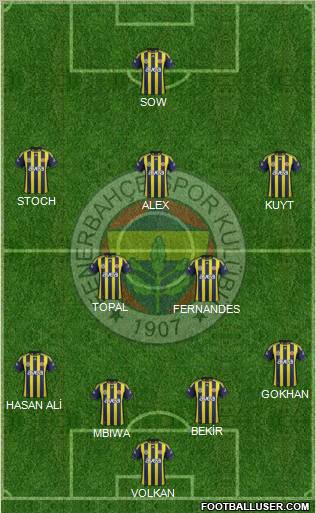 Fenerbahçe SK Formation 2012
