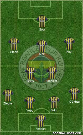 Fenerbahçe SK Formation 2012