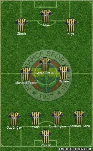 Fenerbahçe SK Formation 2012