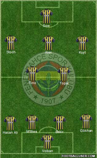 Fenerbahçe SK Formation 2012