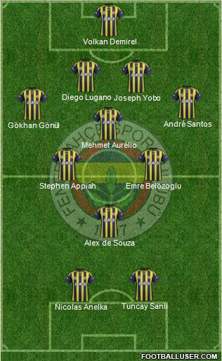 Fenerbahçe SK Formation 2012