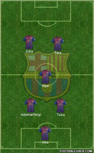 F.C. Barcelona Formation 2012