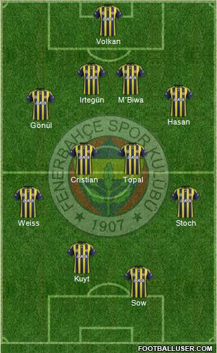 Fenerbahçe SK Formation 2012