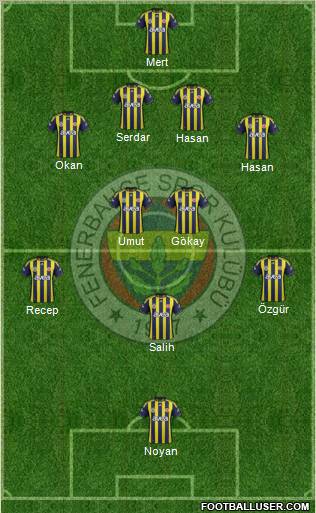 Fenerbahçe SK Formation 2012